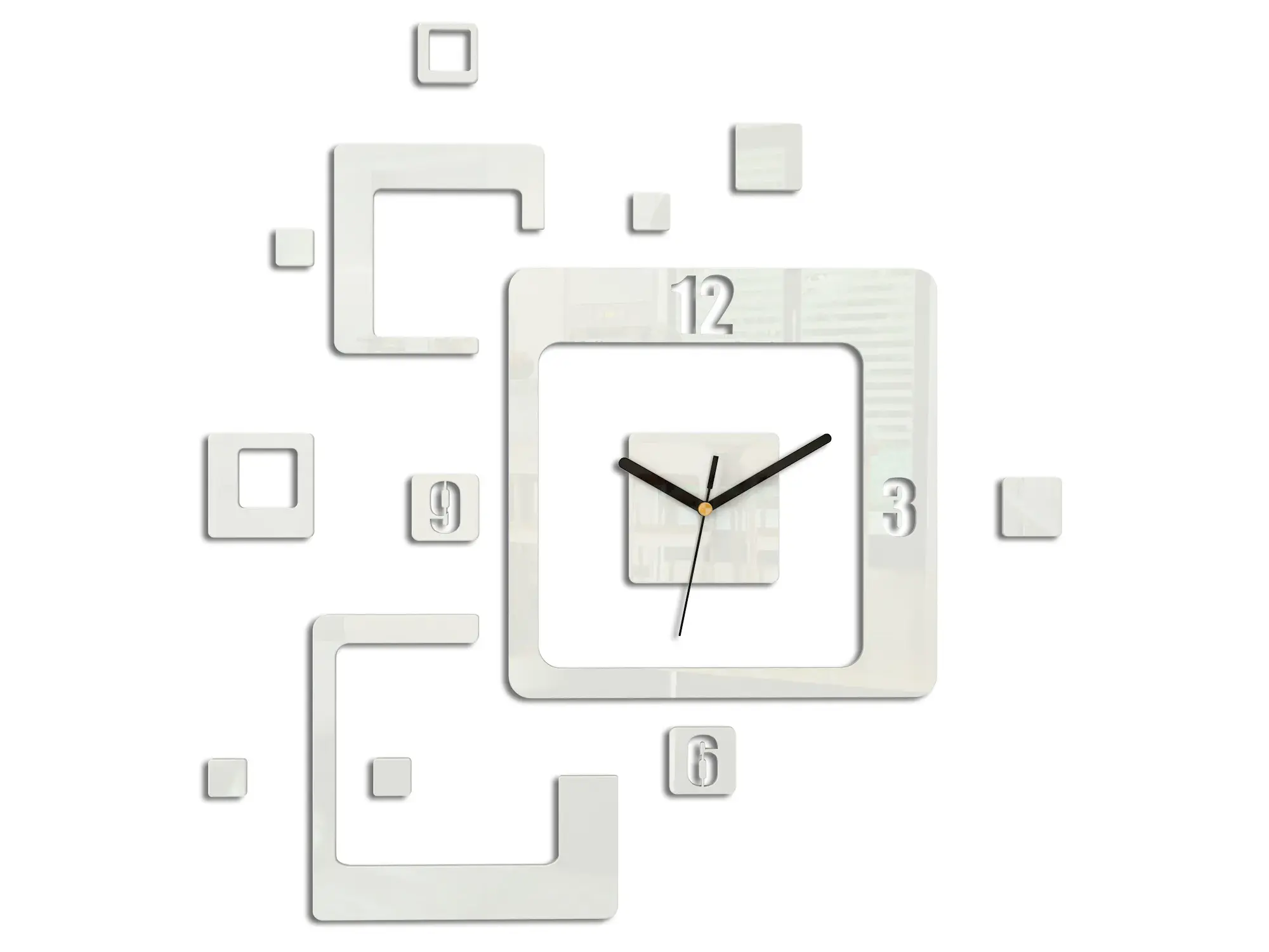 ModernClock 3D nalepovací hodiny Trio bílé