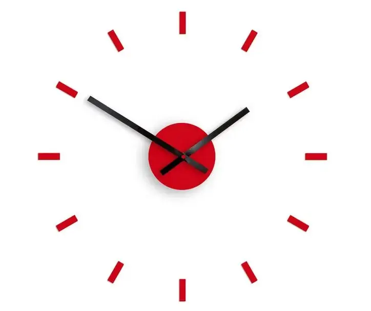 ModernClock 3D nalepovací hodiny Punkt červené