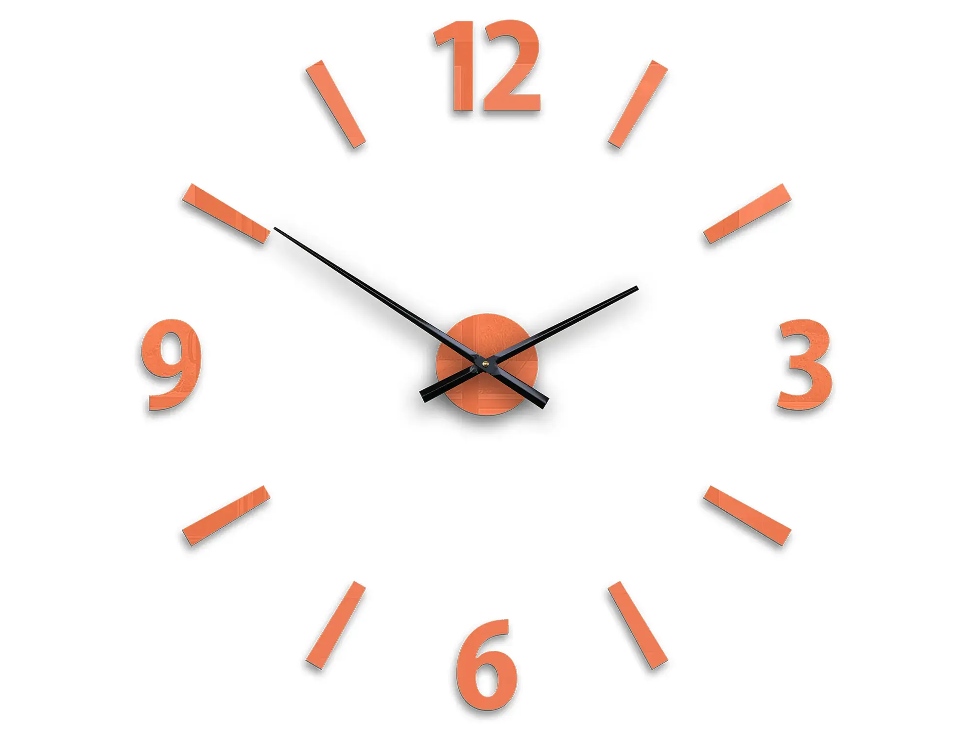 ModernClock 3D nalepovací hodiny Klaus oranžové
