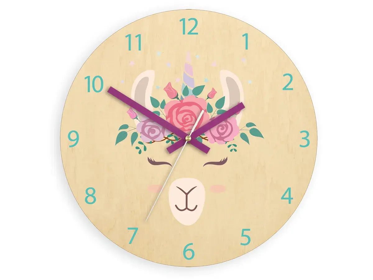 ModernClock Dětské nástěnné hodiny Ami Lama 30 cm vícebarevné