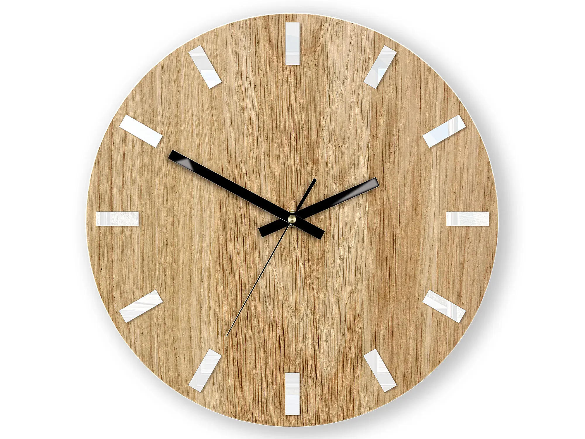ModernClock Nástěnné hodiny Simple Oak hnědo-černé