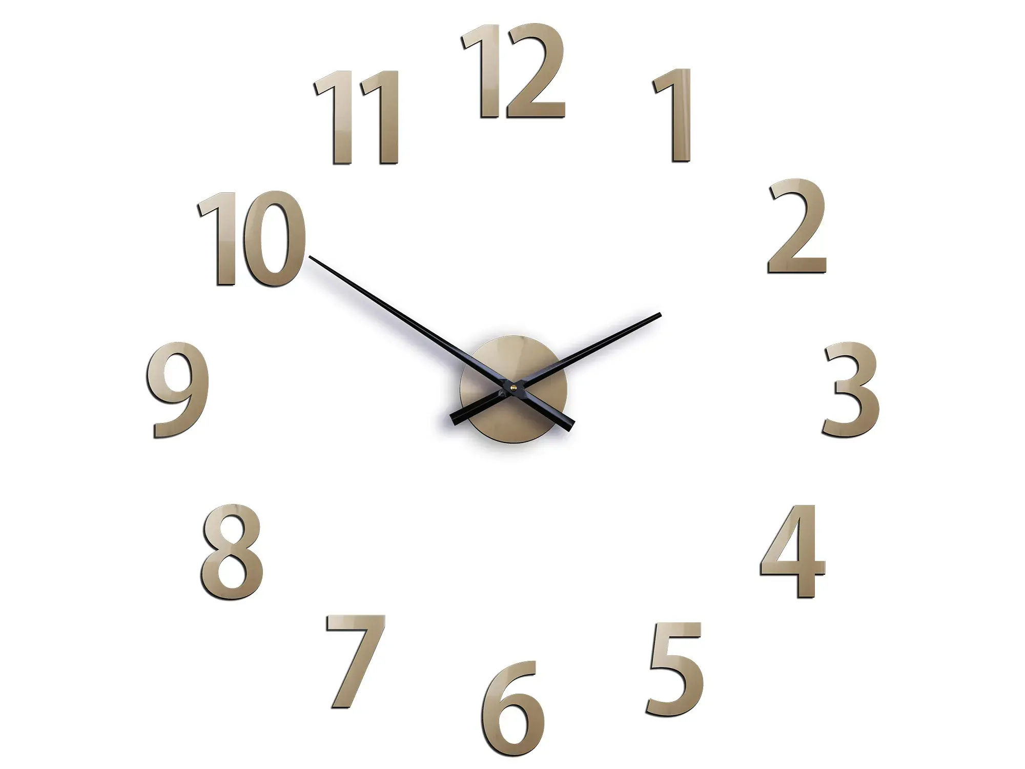 ModernClock Nástěnné samolepící hodiny Amadeus 75 cm šedohnědé