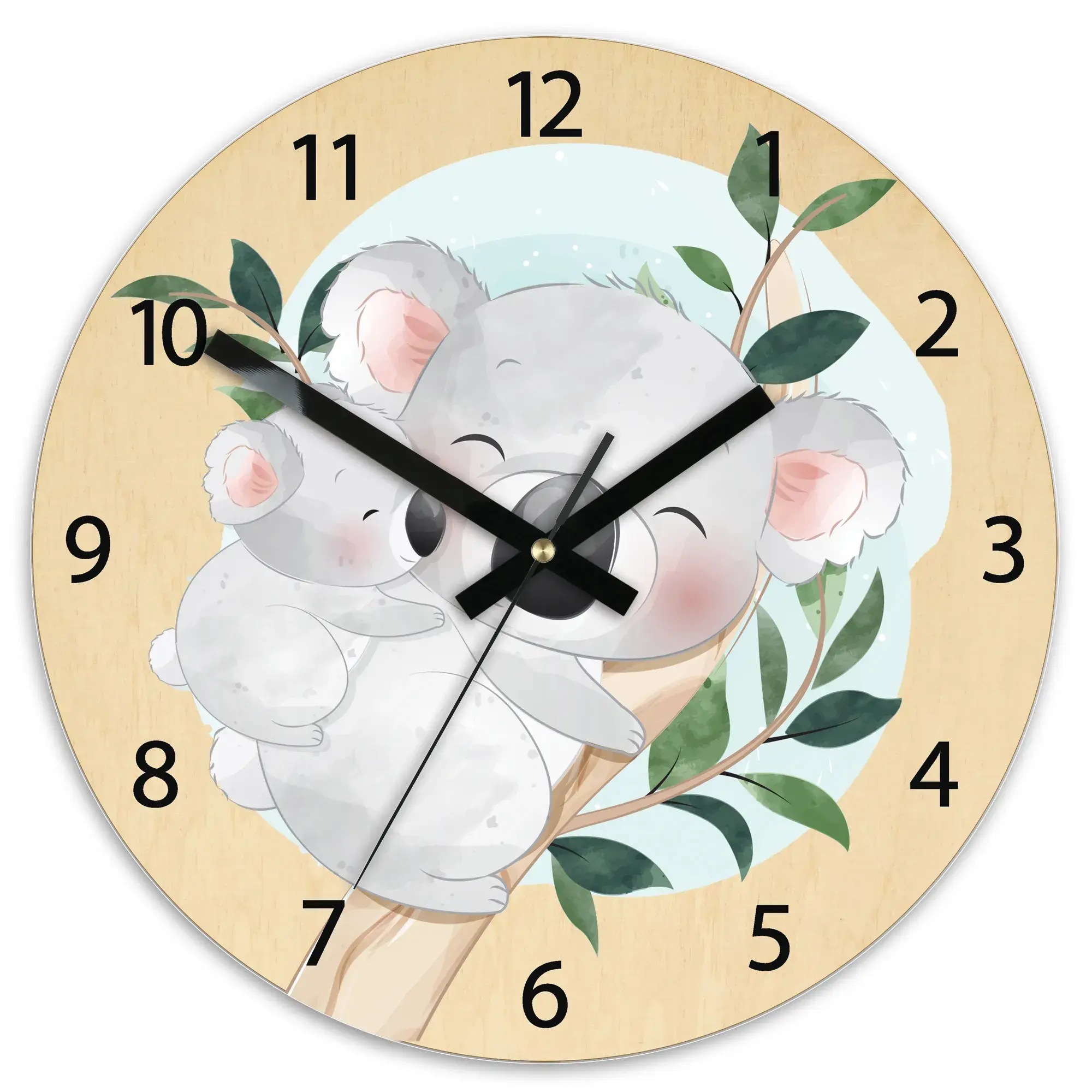 ModernClock Dětské nástěnné hodiny Ami Koala 30 cm vícebarevné II