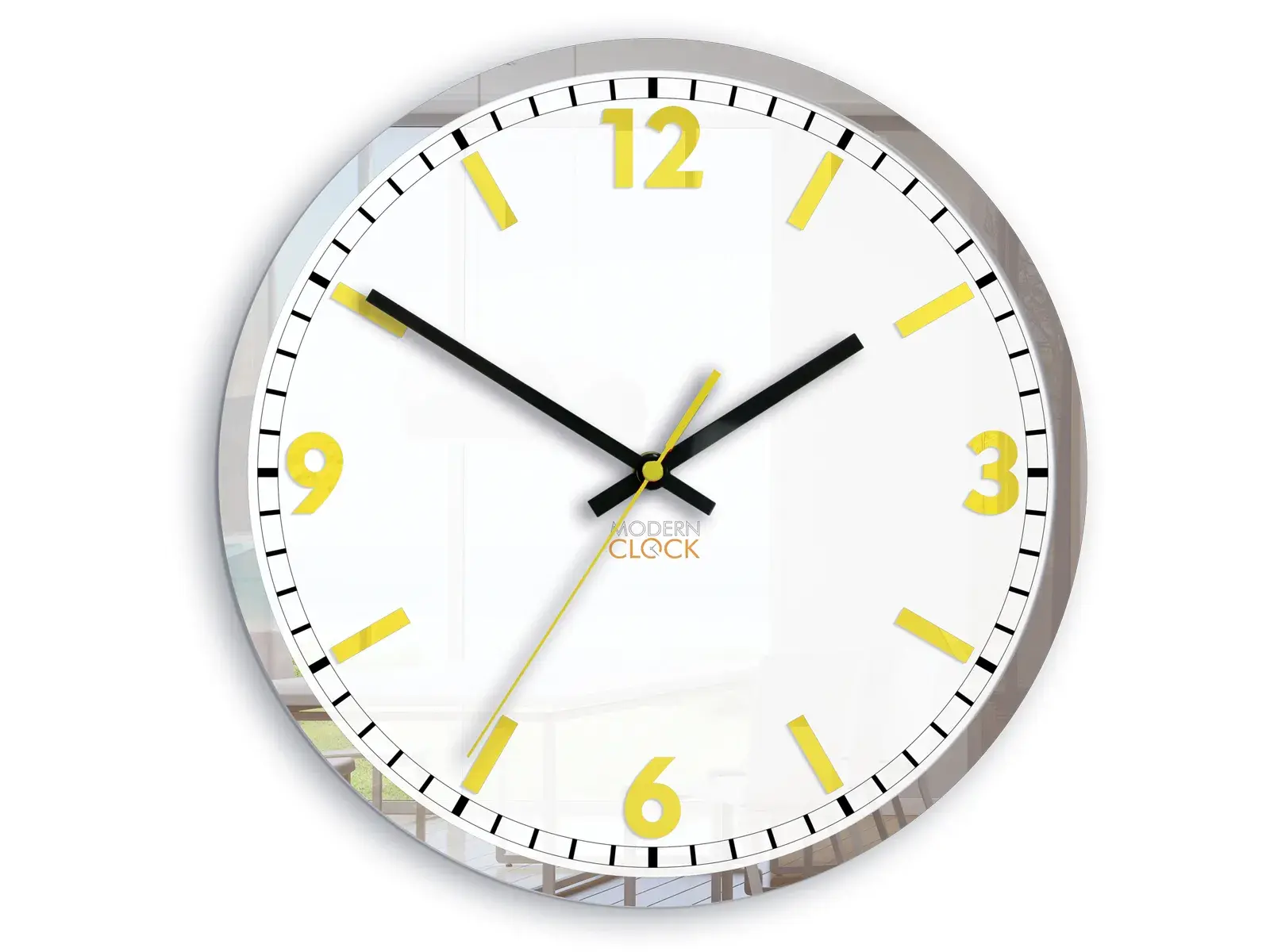 ModernClock Nástěnné hodiny Solar 30 cm žluté