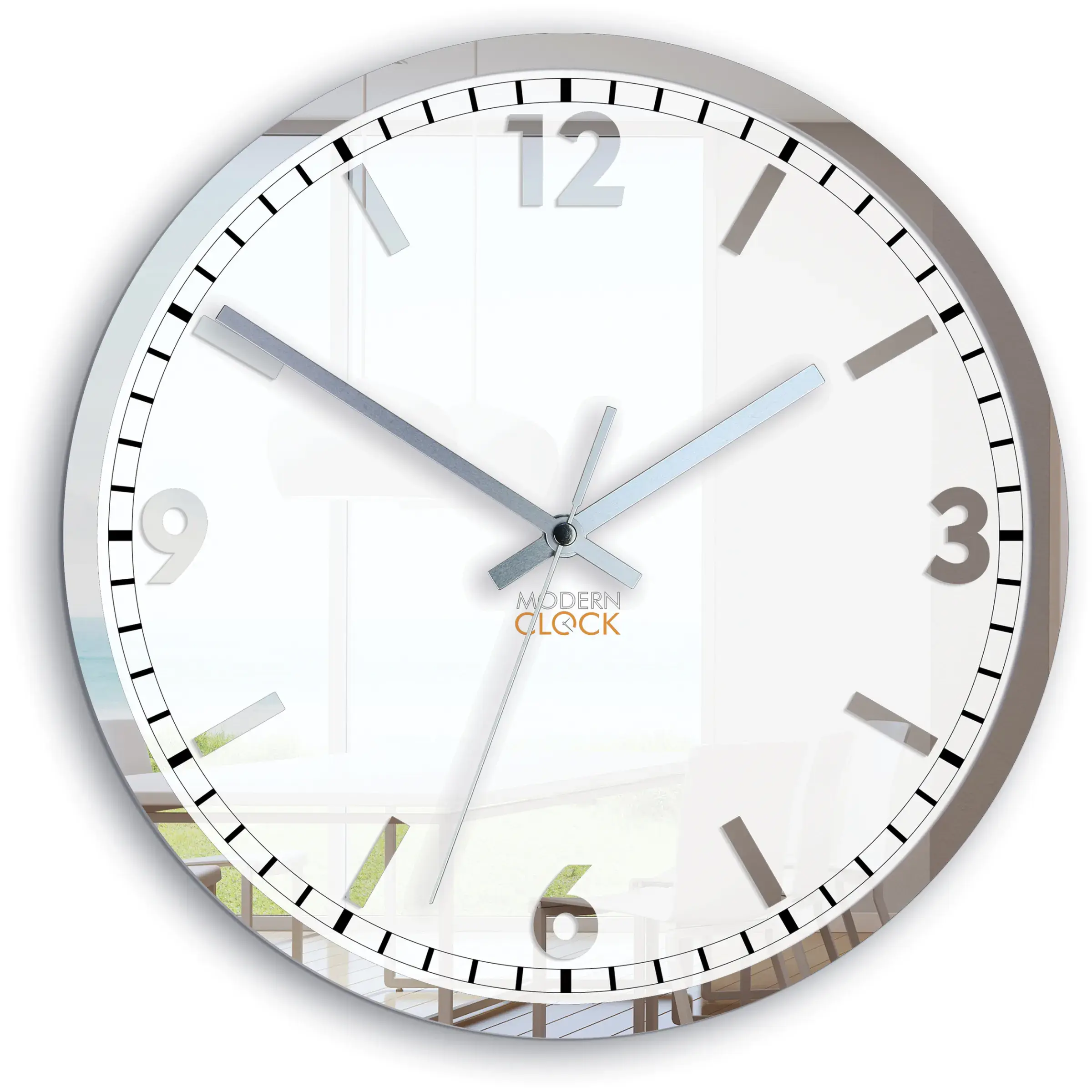 ModernClock Nástěnné hodiny Solar 30 cm zrcadlové