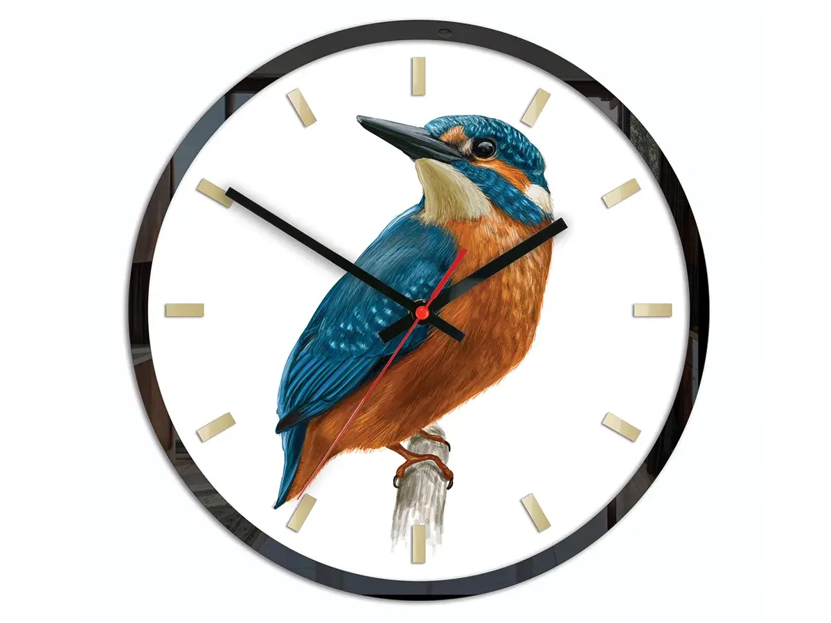 ModernClock Nástěnné hodiny Bird Unikat bílé