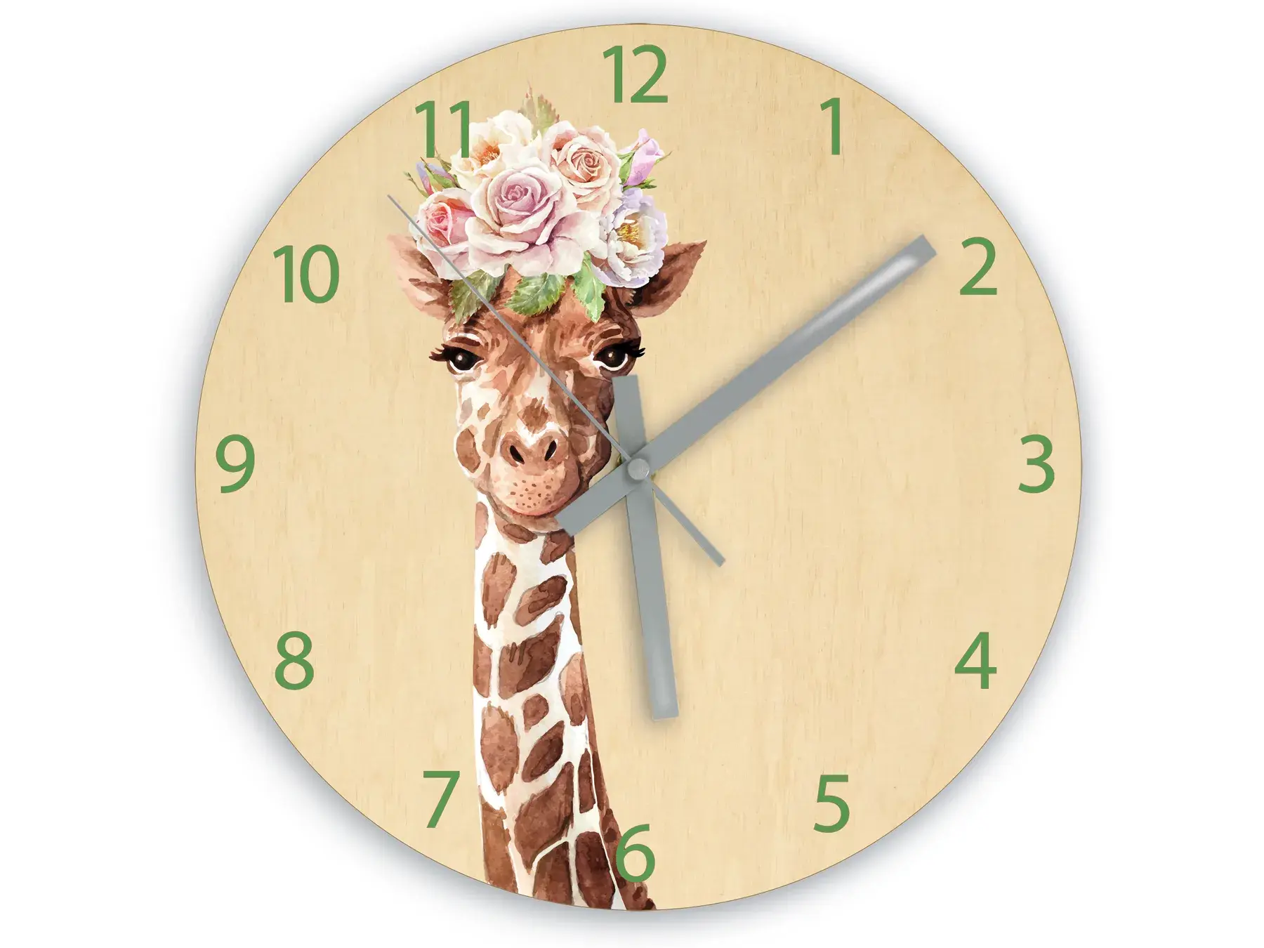 ModernClock Dětské nástěnné hodiny Ami Žirafa 30 cm vícebarevné II