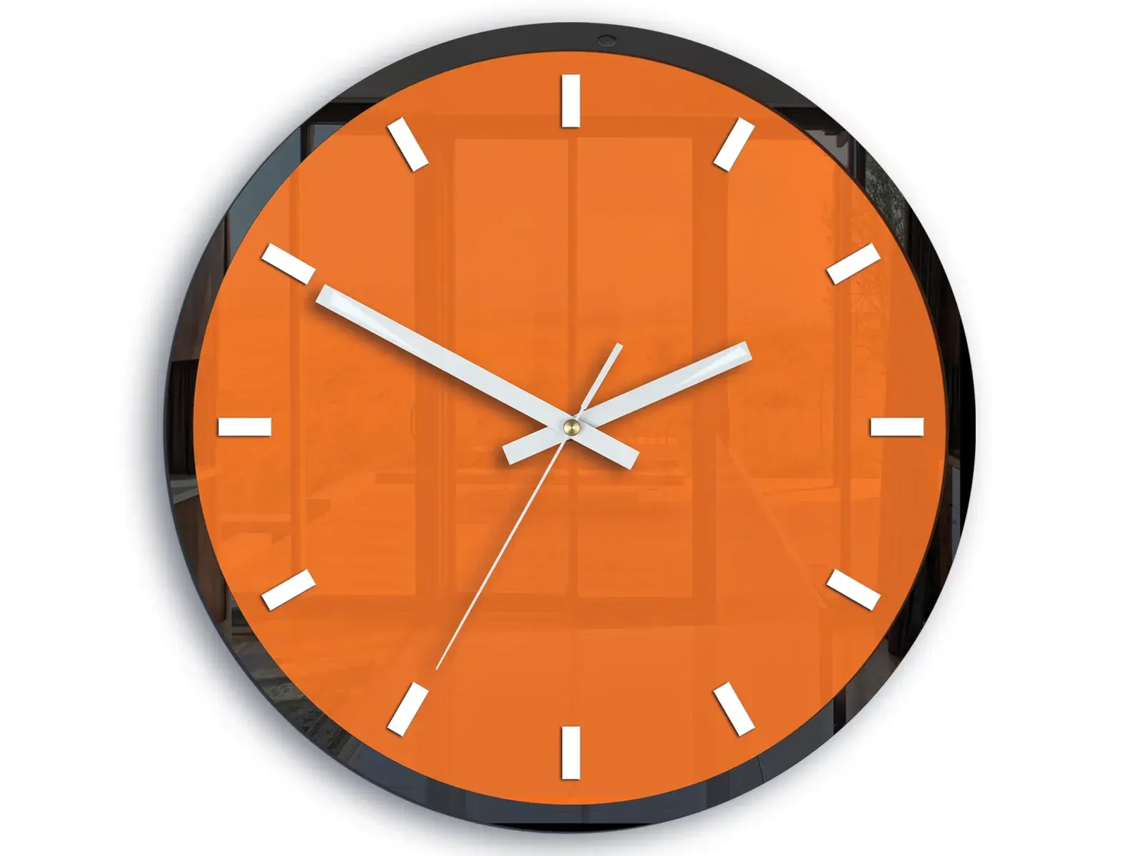 ModernClock Nástěnné hodiny Rolo 30 cm oranžové