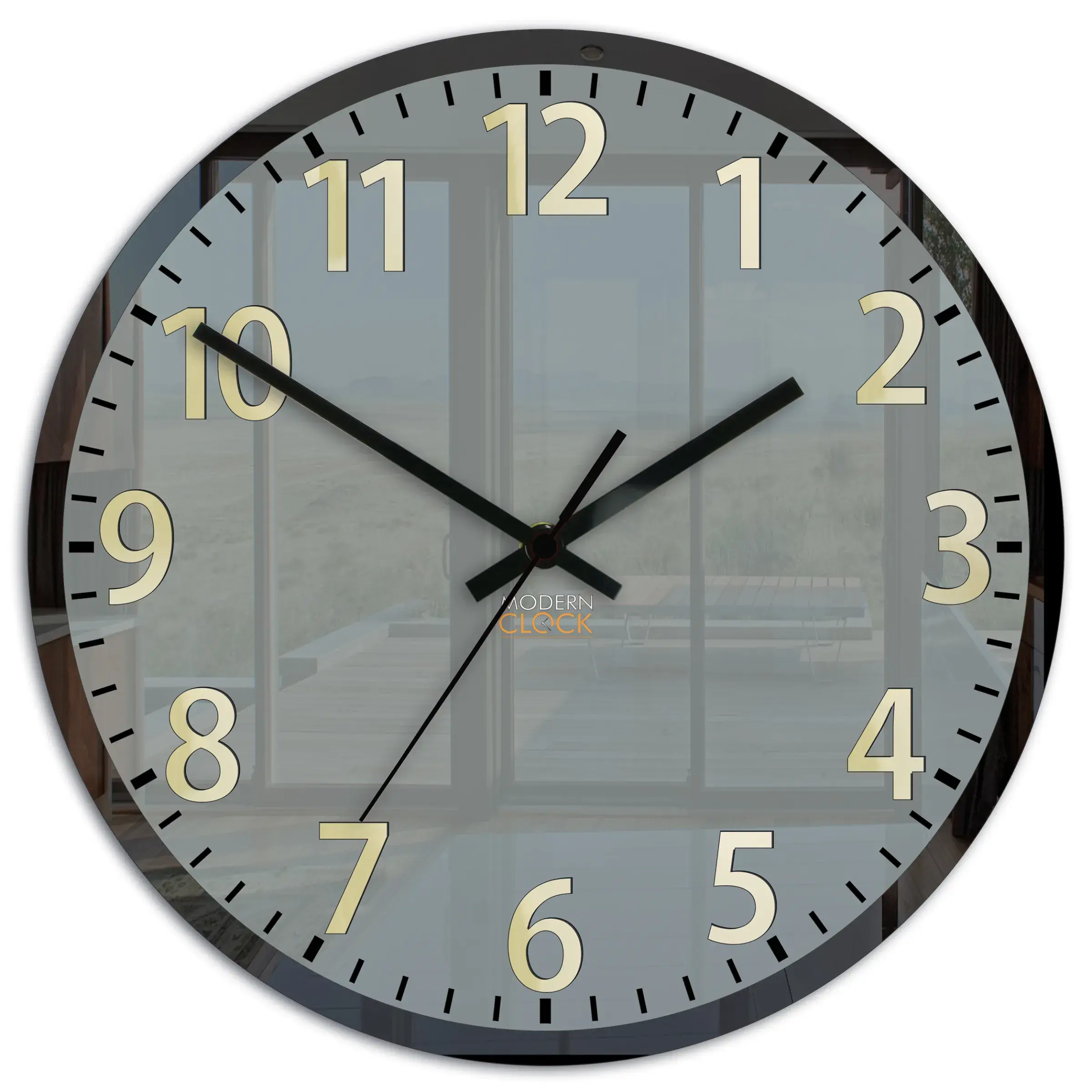 ModernClock Nástěnné hodiny Phil černé