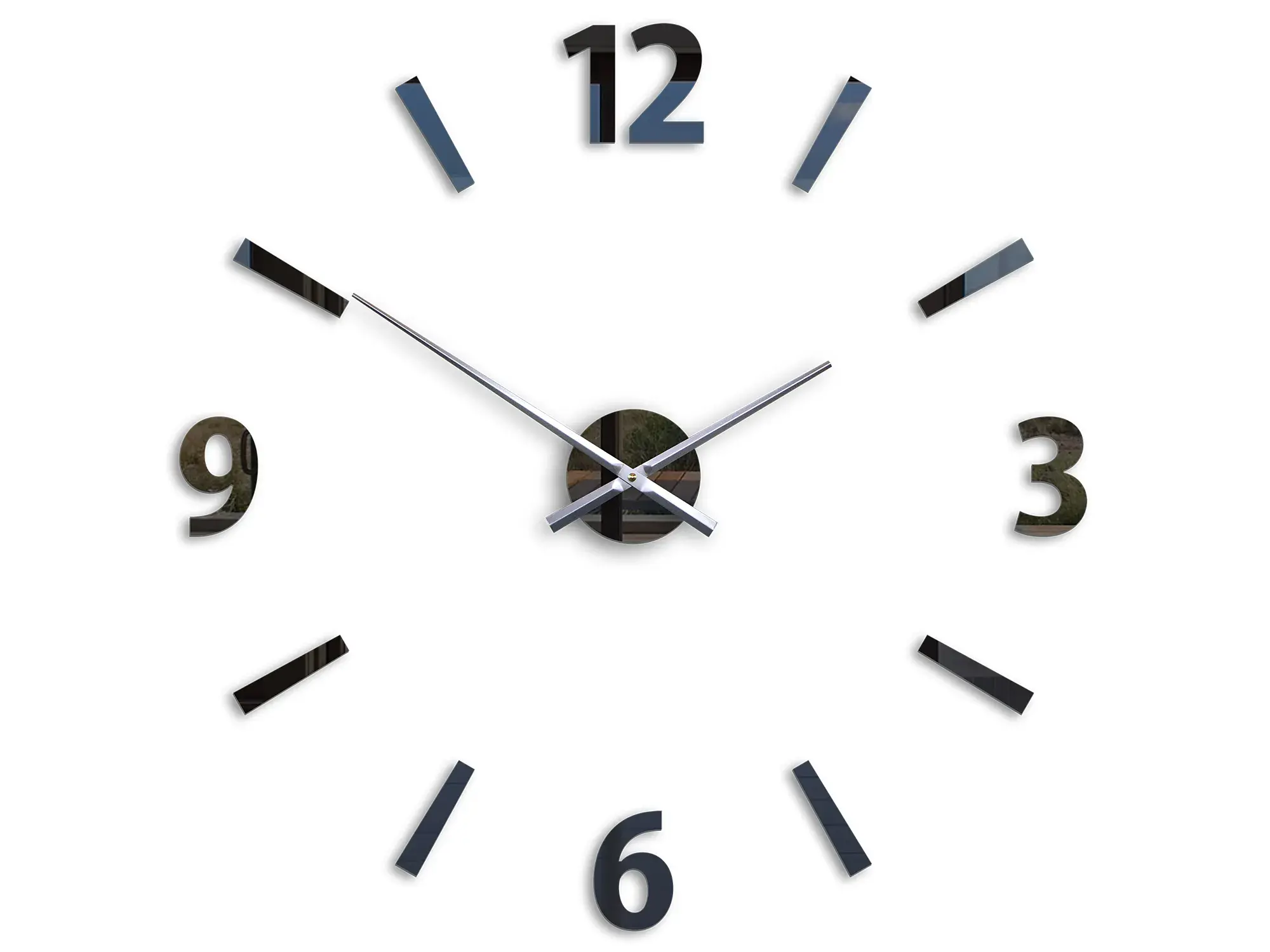 ModernClock 3D nalepovací hodiny Klaus černé