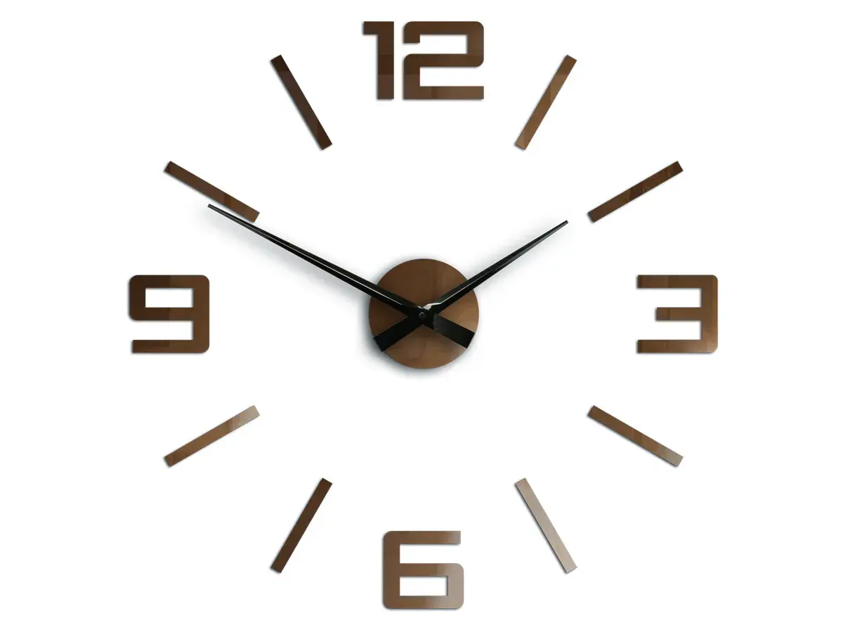 ModernClock 3D nalepovací hodiny Reden měděné