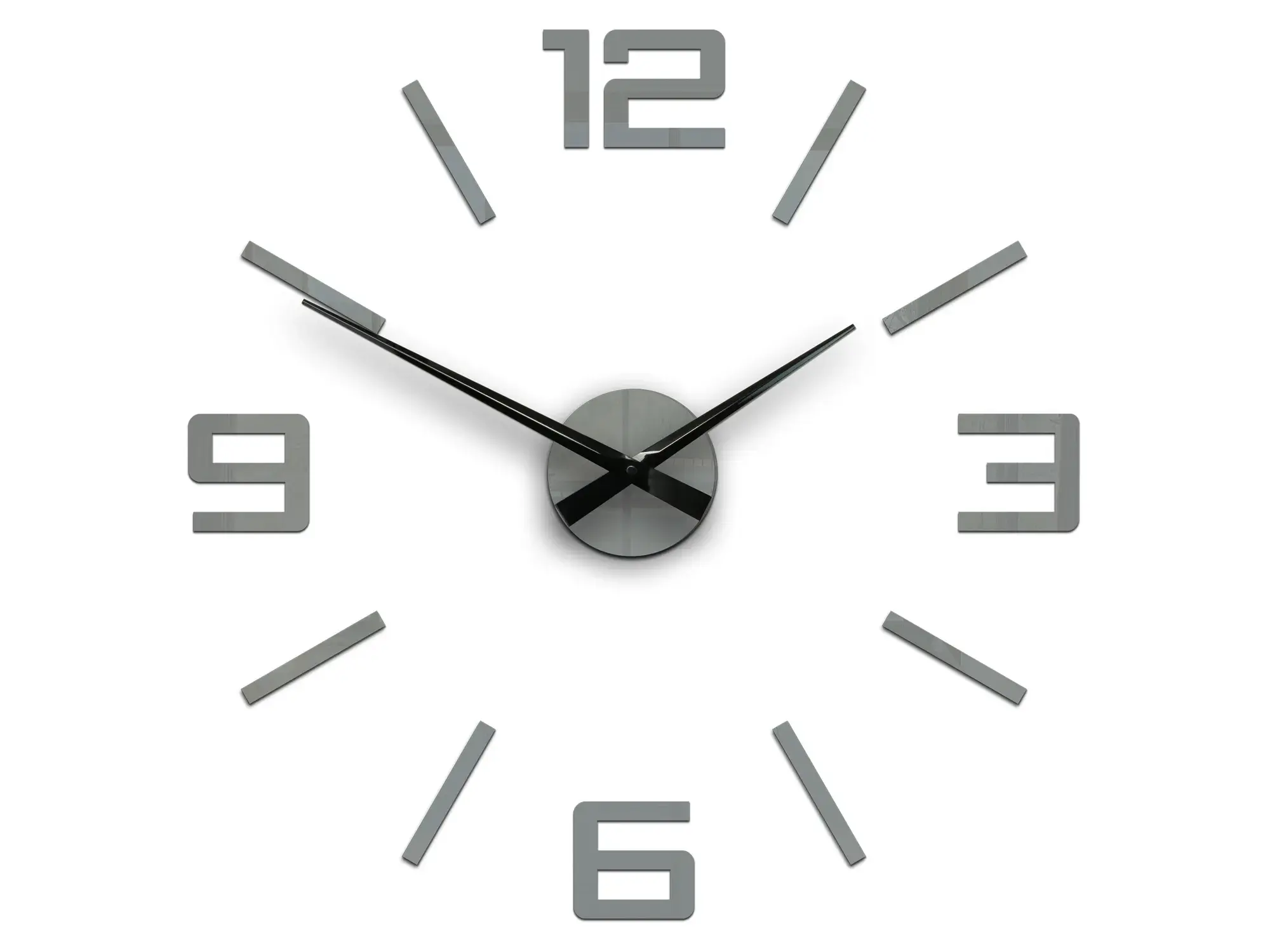 ModernClock 3D nalepovací hodiny Reden 60x60 cm šedé