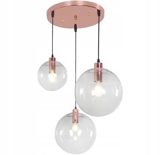 Toolight Závěsné stropní svítidlo skleněné LASSI 20 + 25 + 30 cm