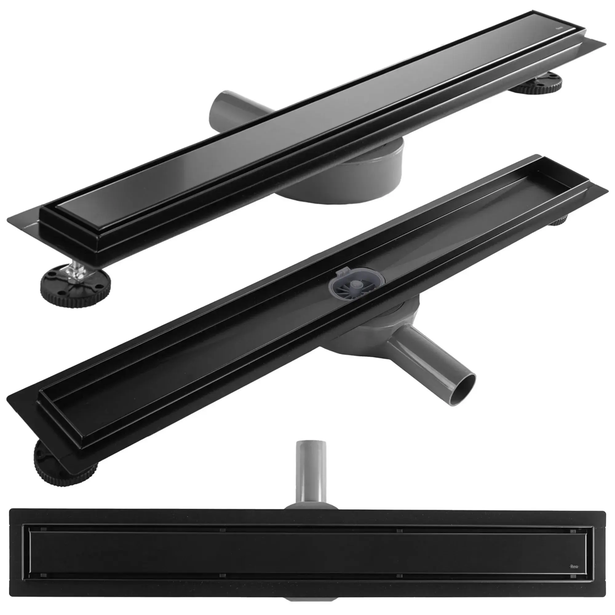 Lineární odtokový žlab Rea Neox Pro 80 cm černý