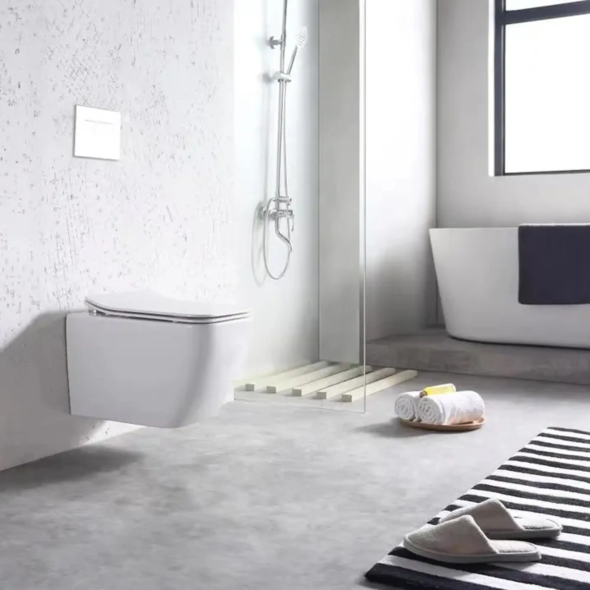 Závěsná mísa Rea Martin Rimless Duroplast White
