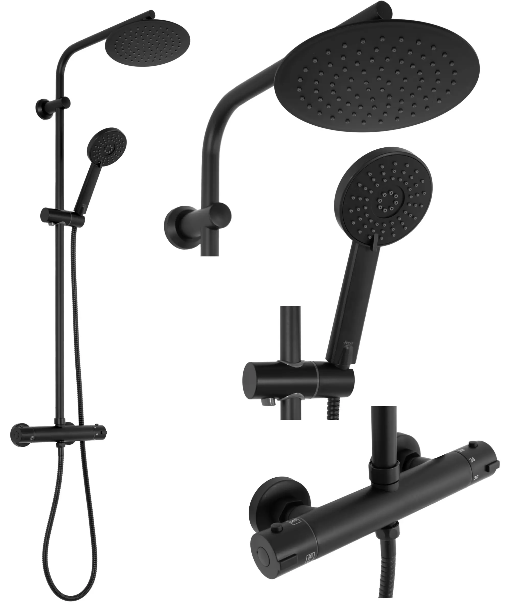 Sprchový set Bliss Rea P8804 černý