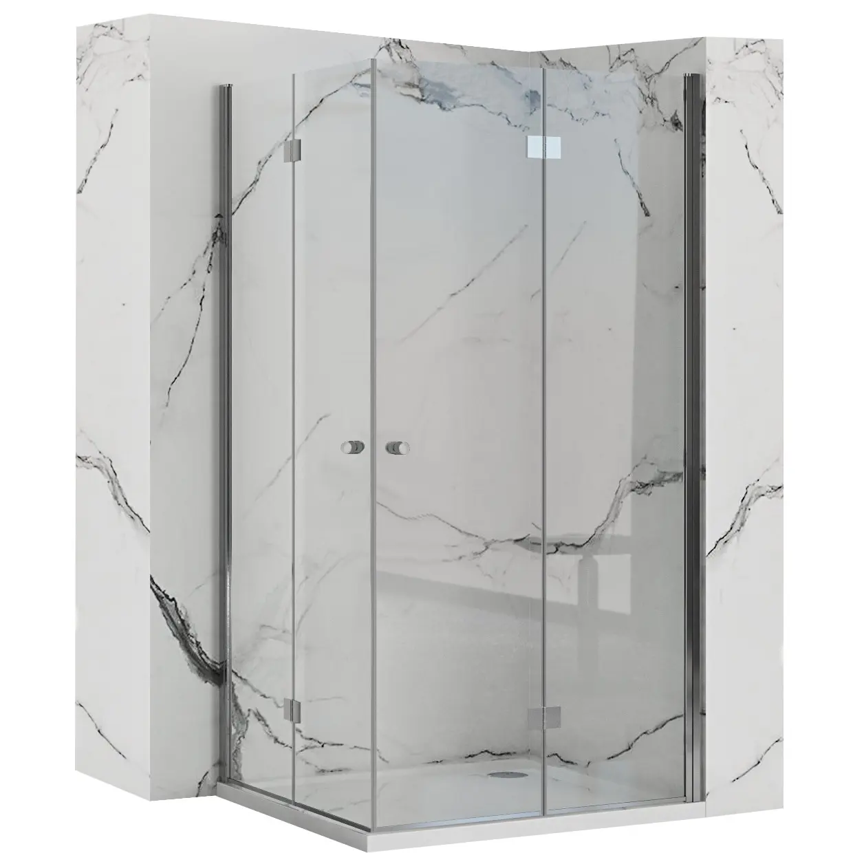 REA/S Skládací sprchový kout FOLD N2 90 x 110 KPL-07455