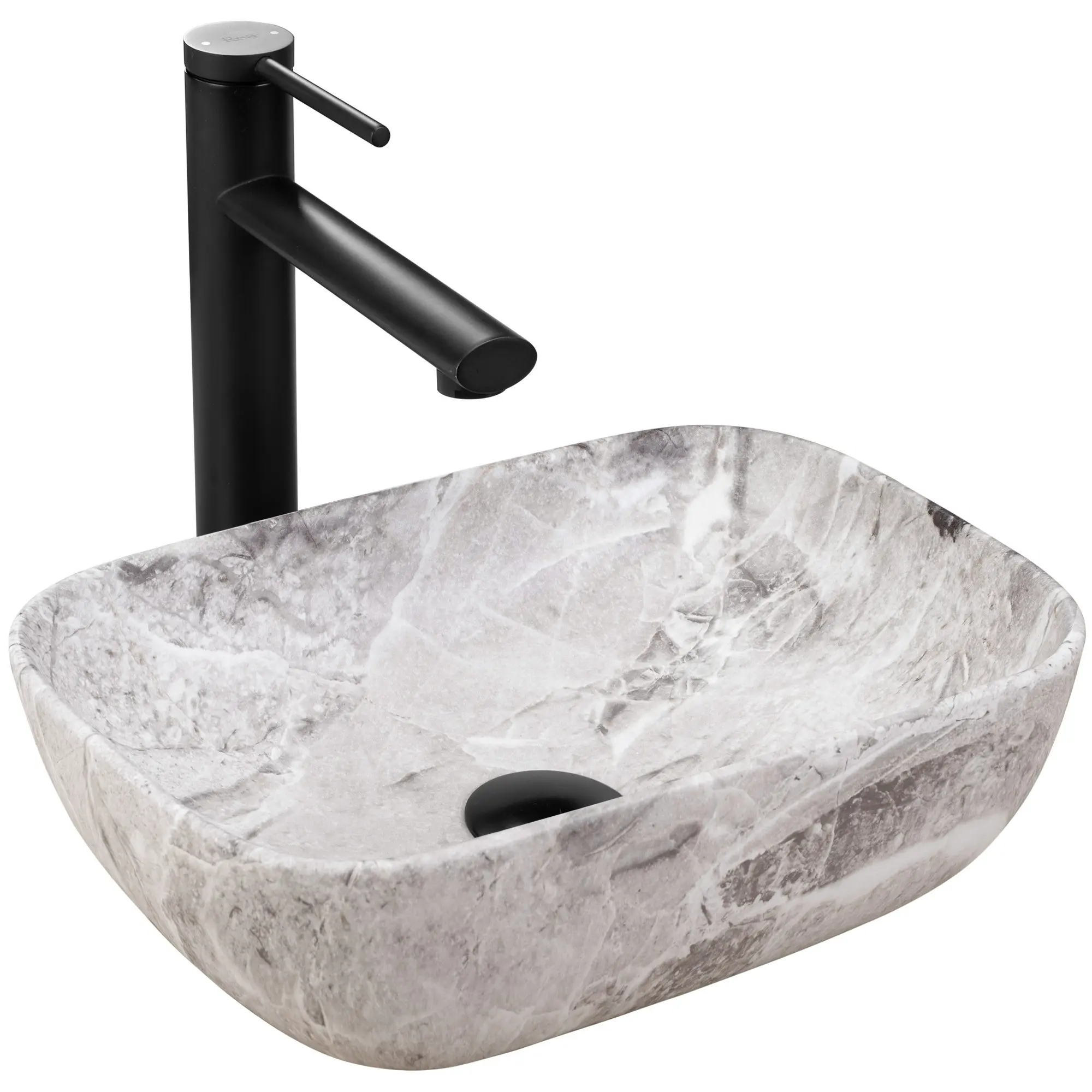 Umyvadlo na desku Rea Belinda Mini 36 cm mramor