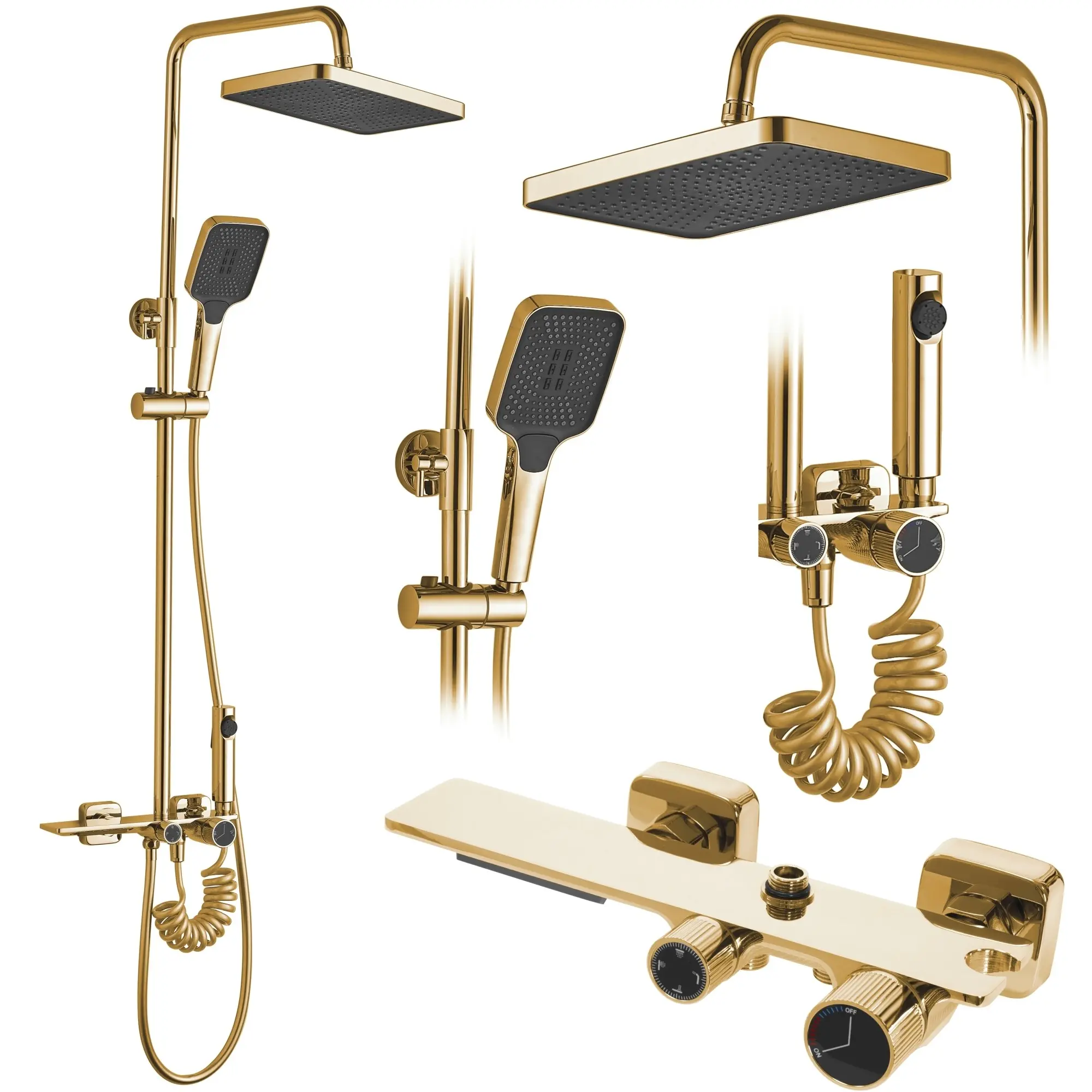 Sprchový set Helix Rea P6619 zlatý