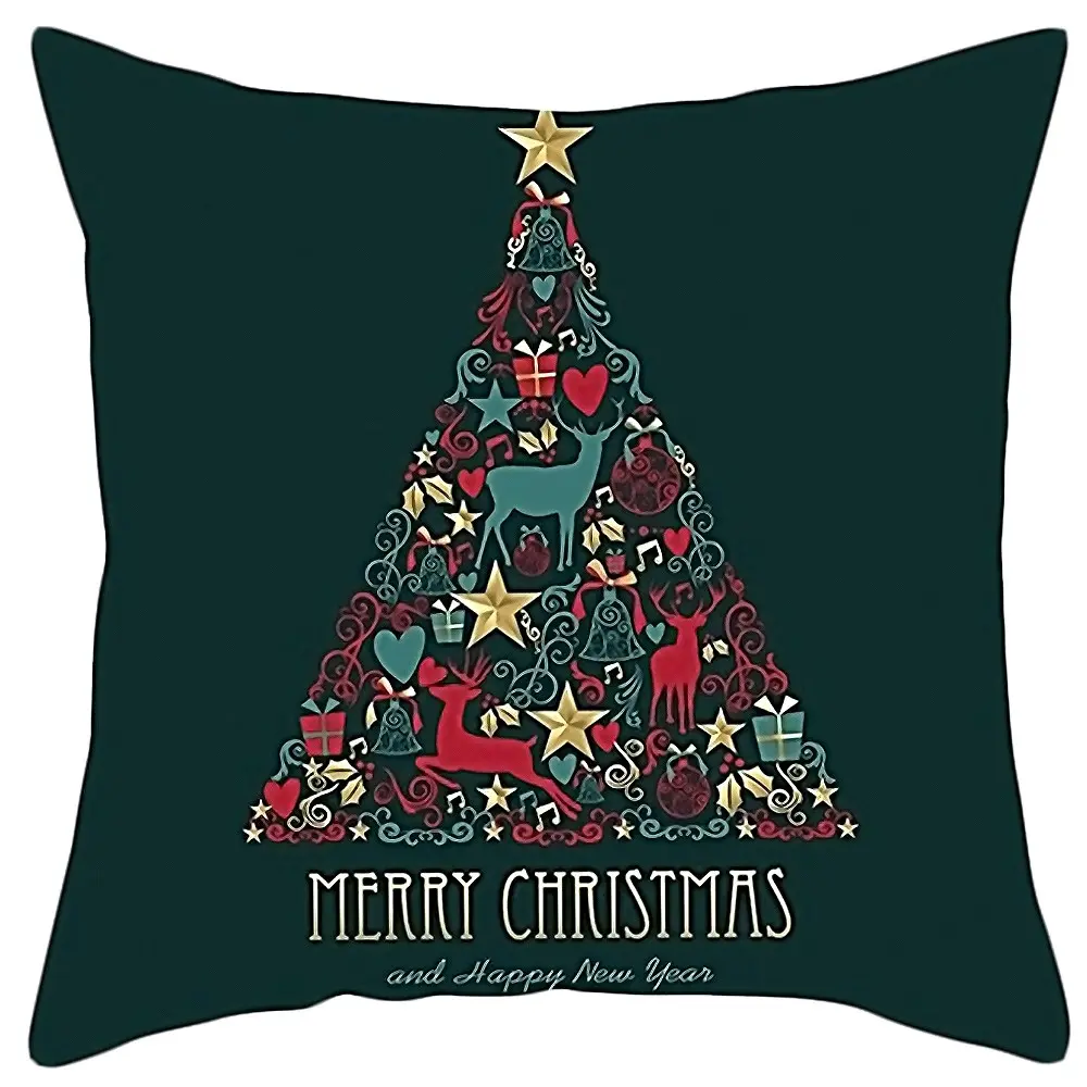 Tutumi Povlak na polštář 3D Merry Christmas zelený