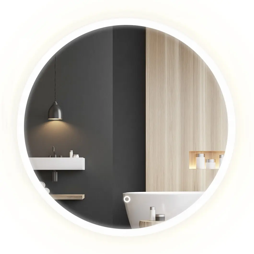 Rea Zrcadlo ⌀70 cm s regulovatelným LED osvětlením HOM-02823