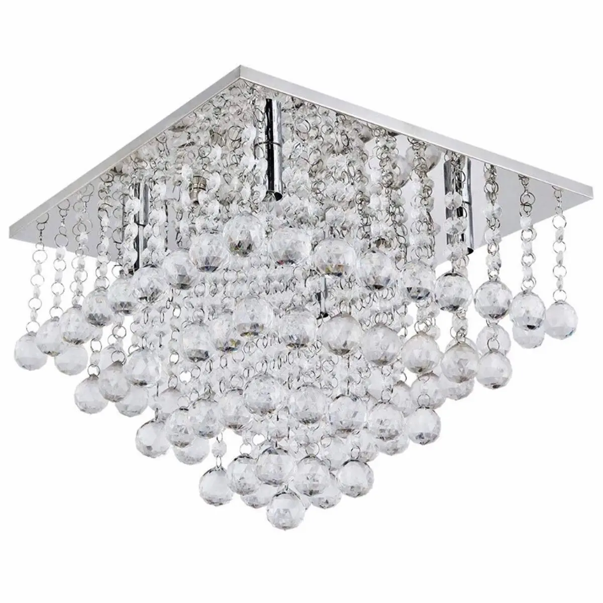 TooLight Křišťálové stropní svítidlo 392203 stříbrné