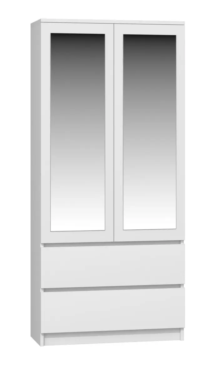 TP Living Šatní skříň se zrcadlem SS-90 bílá