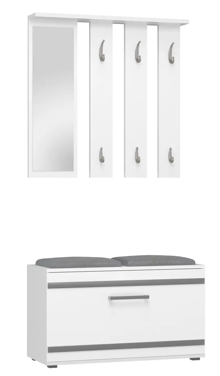 TP Living Předsíňová stěna OPAL III bílá