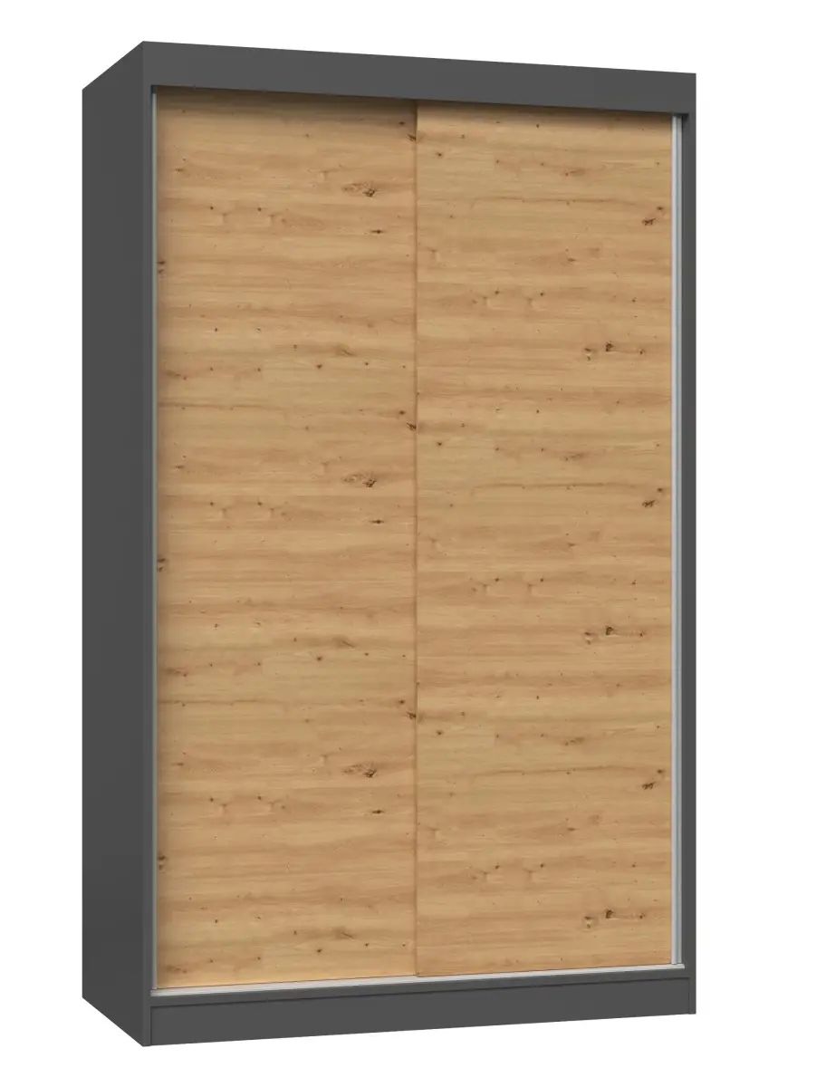 TP Living Šatní skříň IGA II 120 cm antracit/dub artisan
