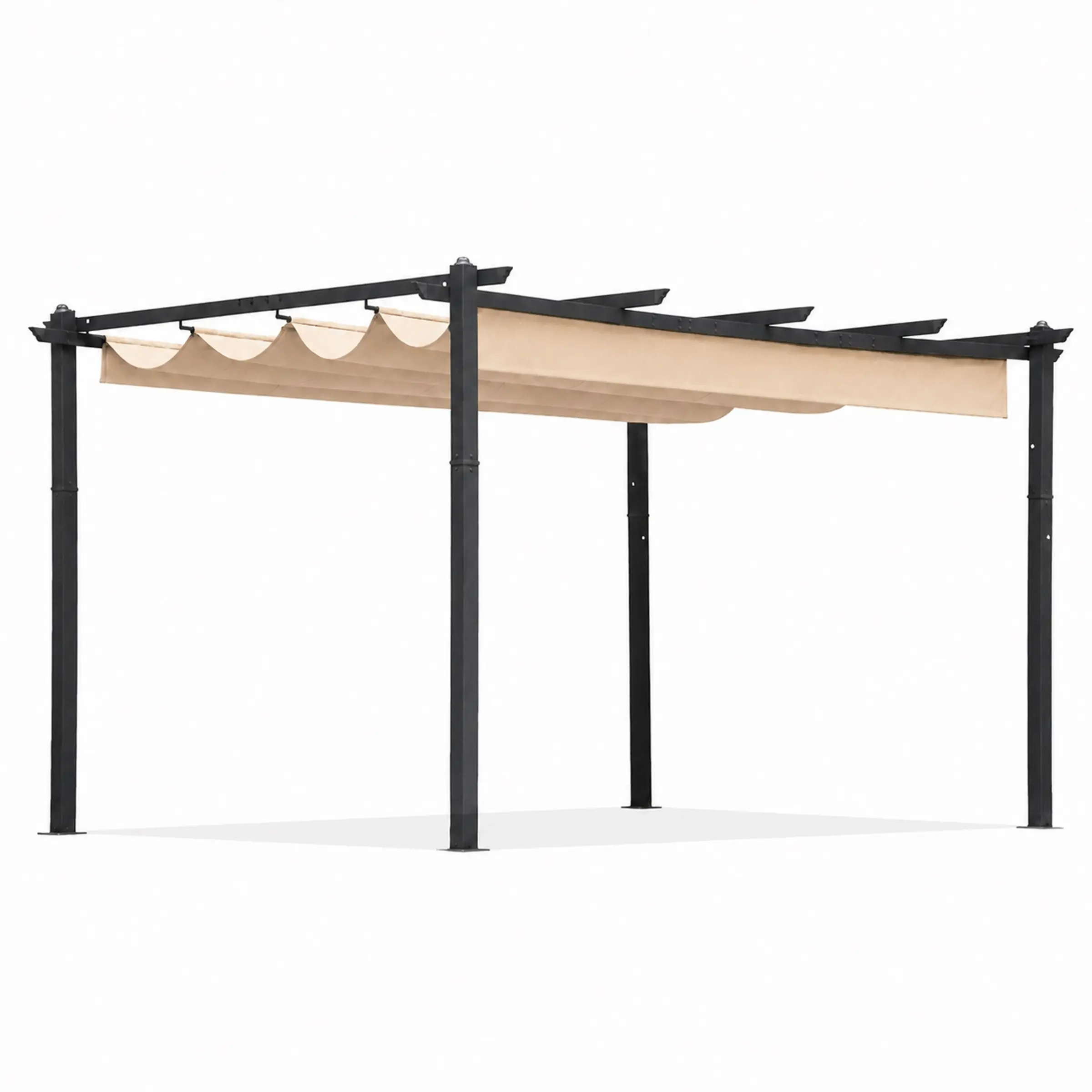 MultiGarden Zahradní pergola s posuvným střešním systémem Zenia 3x4 m béžová