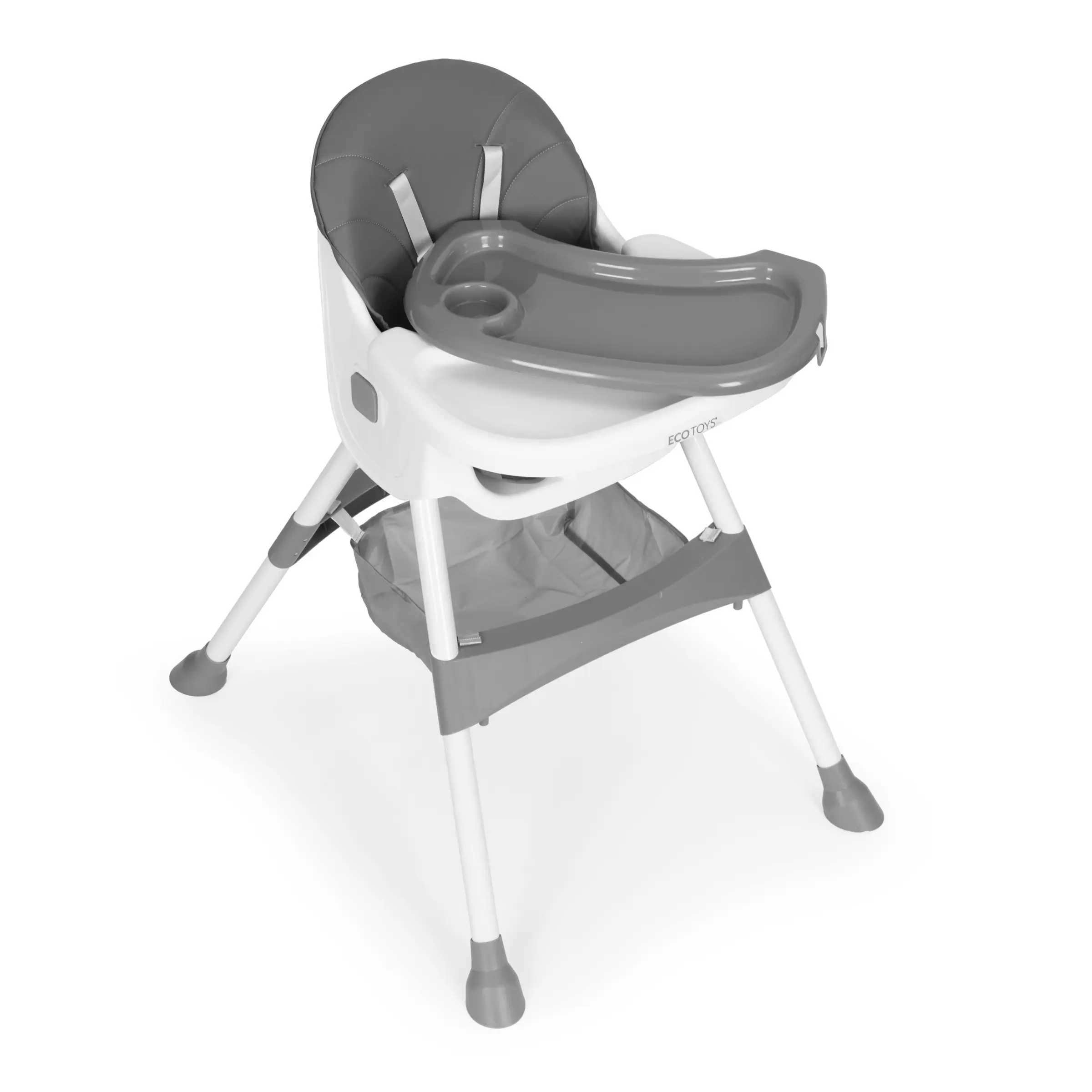 Dětská jídelní židlička BABY ECOTOYS šedá