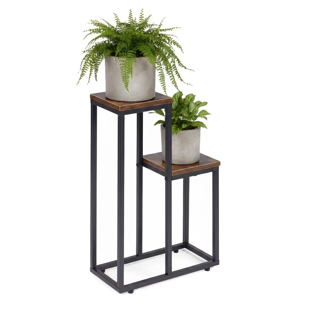 MODERNHOME Stojan na květiny EVELIN 67x34,5 cm hnědý/černý
