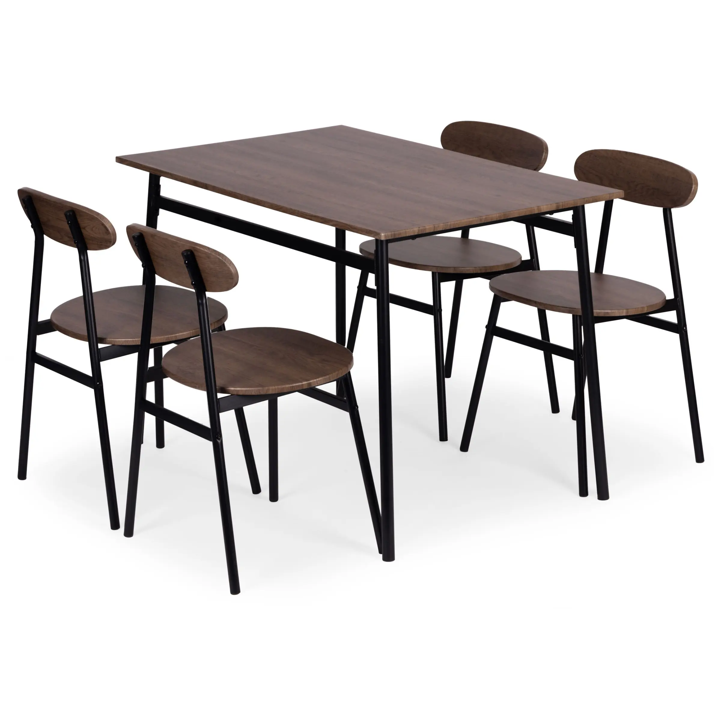 MODERNHOME Jídelní set Oslo pro 4 osoby ořech tmavý