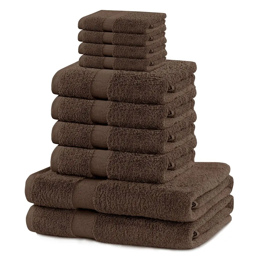 Restilo Sada ručníků DecoKing Kunis hnědé, velikost 2*70x140+4*50x100+4*30x50