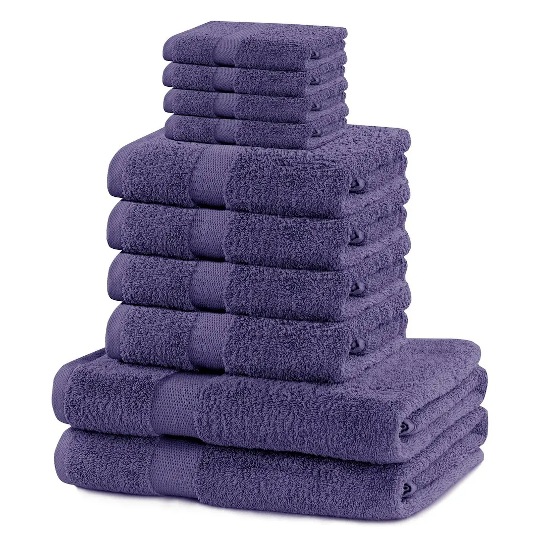 Restilo Sada ručníků DecoKing Kunis tmavě modrých, velikost 2*70x140+4*50x100+4*30x50
