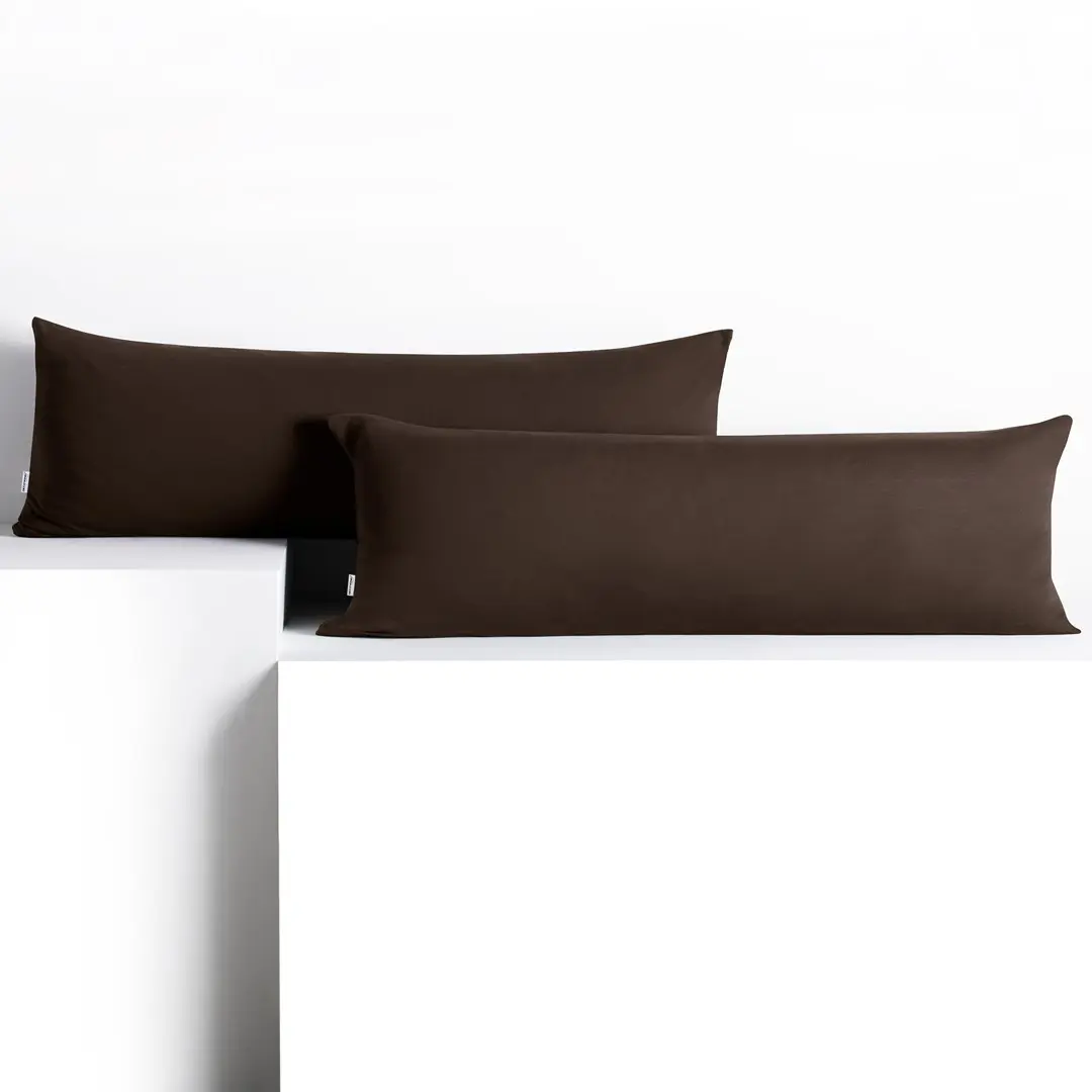 Restilo Povlaky na polštáře DecoKing Amber I tmavě hnědé, velikost 20x120*2