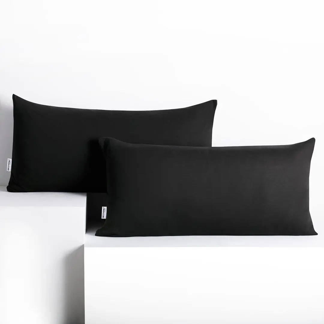 Povlaky na polštáře DecoKing Amber II černé, velikost 40x80*2