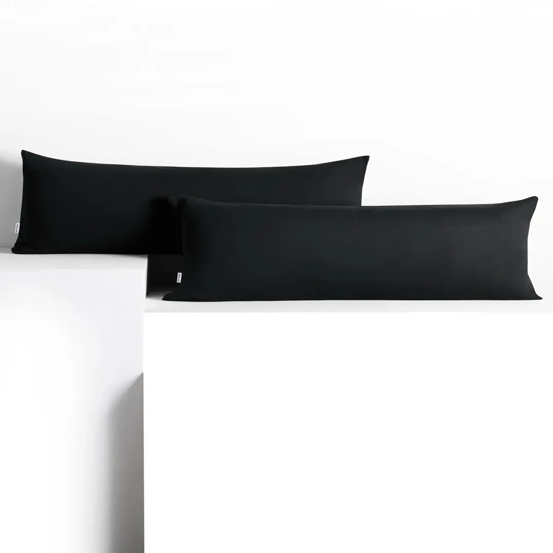 Povlaky na polštáře DecoKing Amber černé, velikost 40x145*2