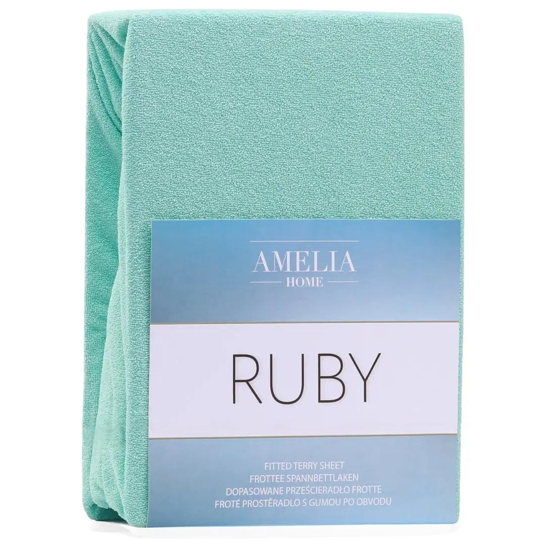Restilo Froté prostěradlo s gumou AmeliaHome Ruby mátové, velikost 160-180x200+30