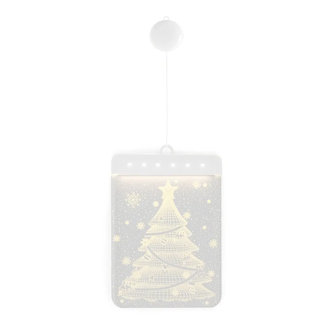 AmeliaHome LED světelná ozdoba na okno CHRISTMAS TREE bílá