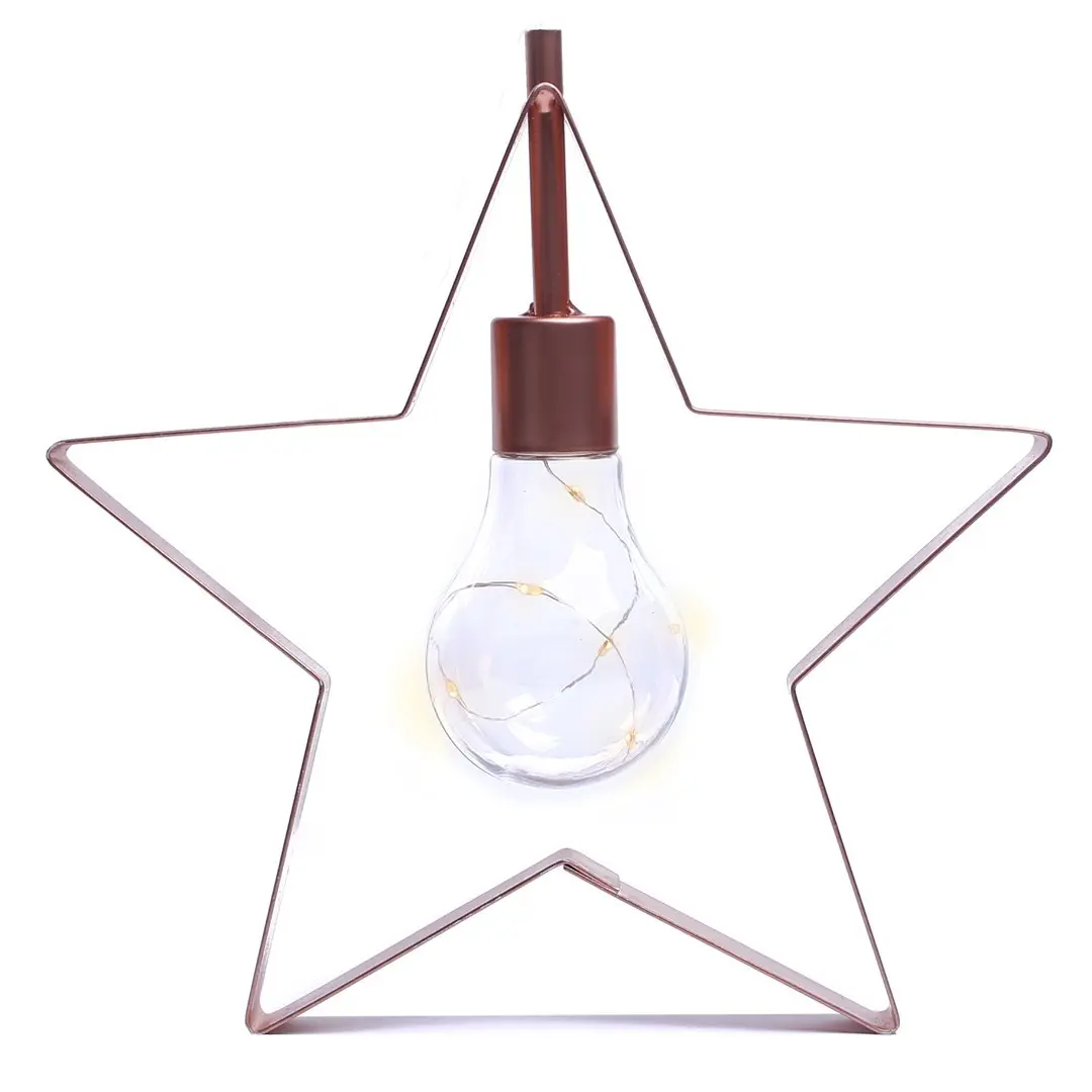 DecoKing Vánoční LED lampa STAR červená