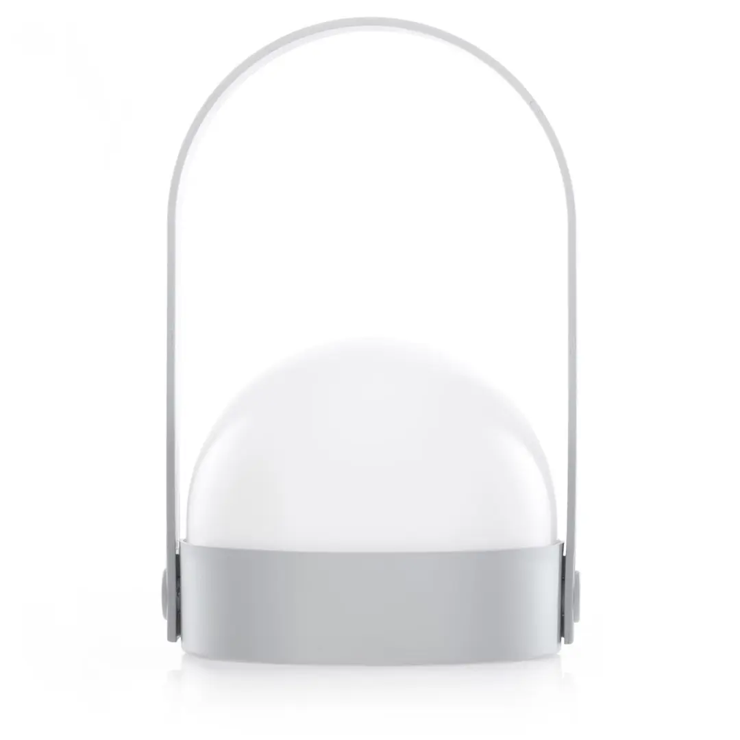 DecoKing Přenosná LED lampa KAMPI šedá, velikost