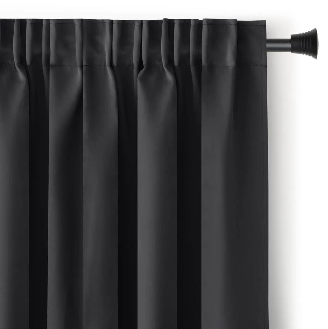 Restilo Závěs AmeliaHome Blackout s multifunkční páskou černý, velikost 285x260