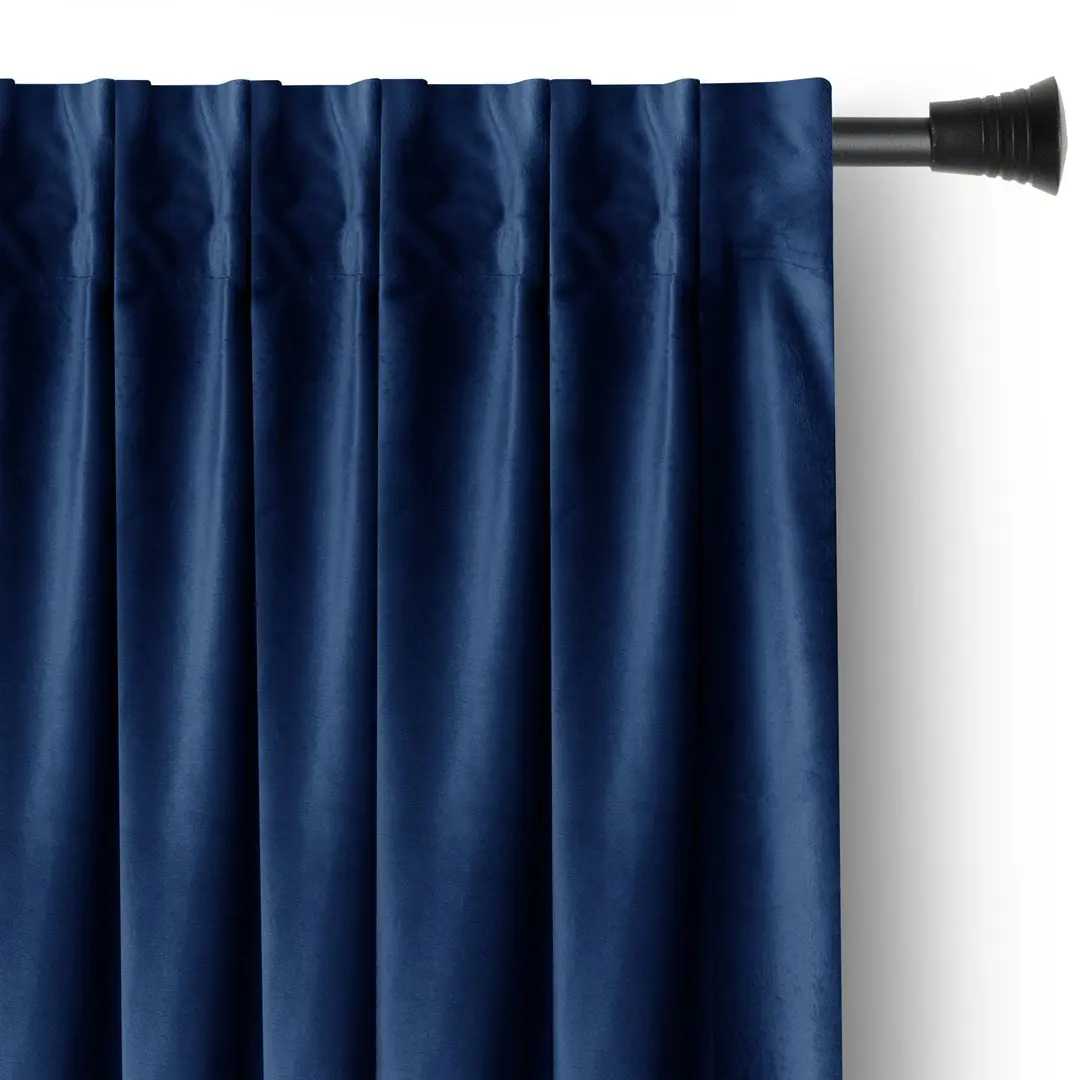 Restilo Závěs AmeliaHome Velvet s multifunkční páskou 140x245 cm indigo, velikost 140x245