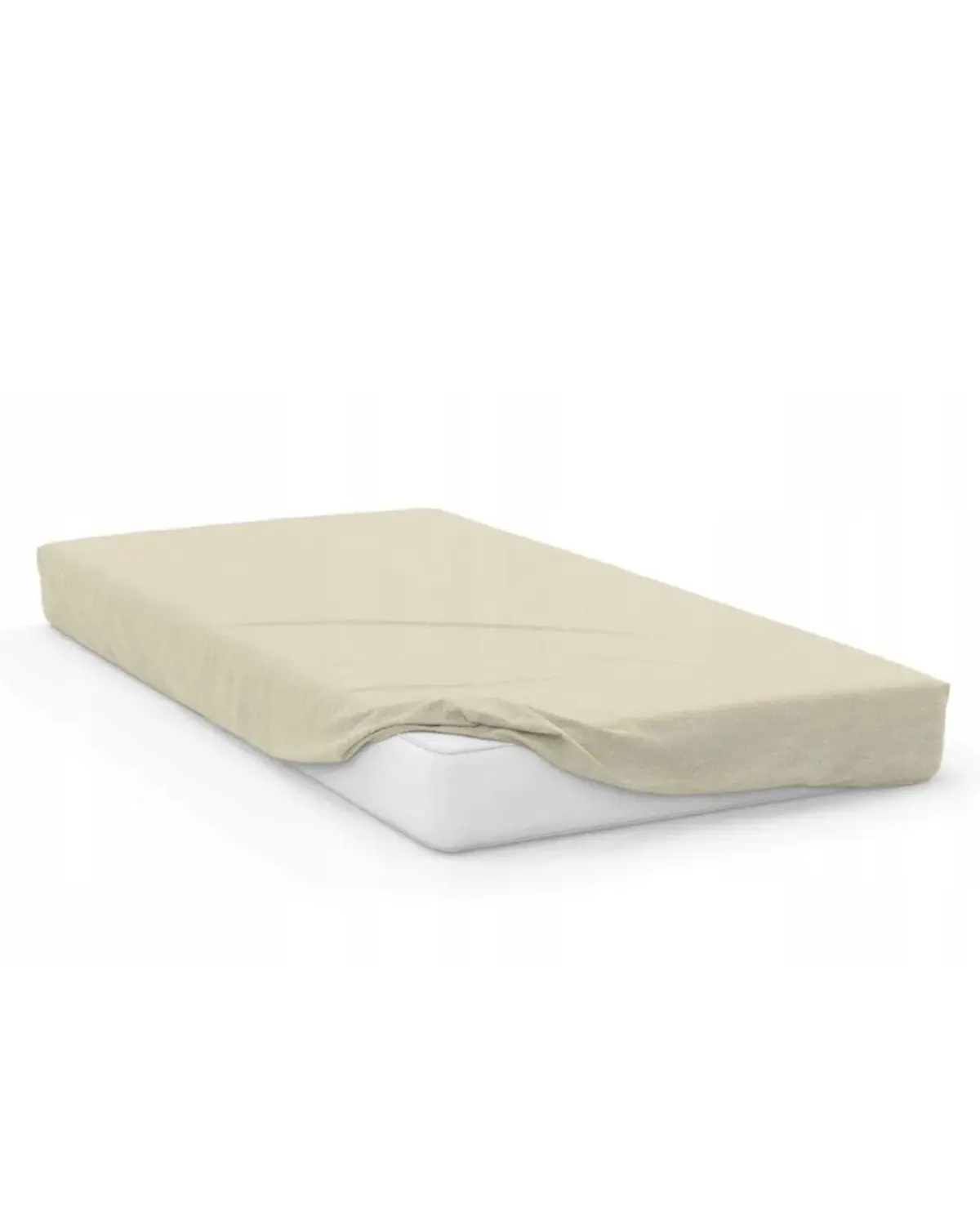 Faro Bavlněné Jersey prostěradlo SOFT 90x200 cm + 25 cm krémové