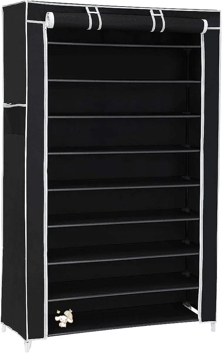 SONGMICS Textilní botník Pompy 88 cm černý