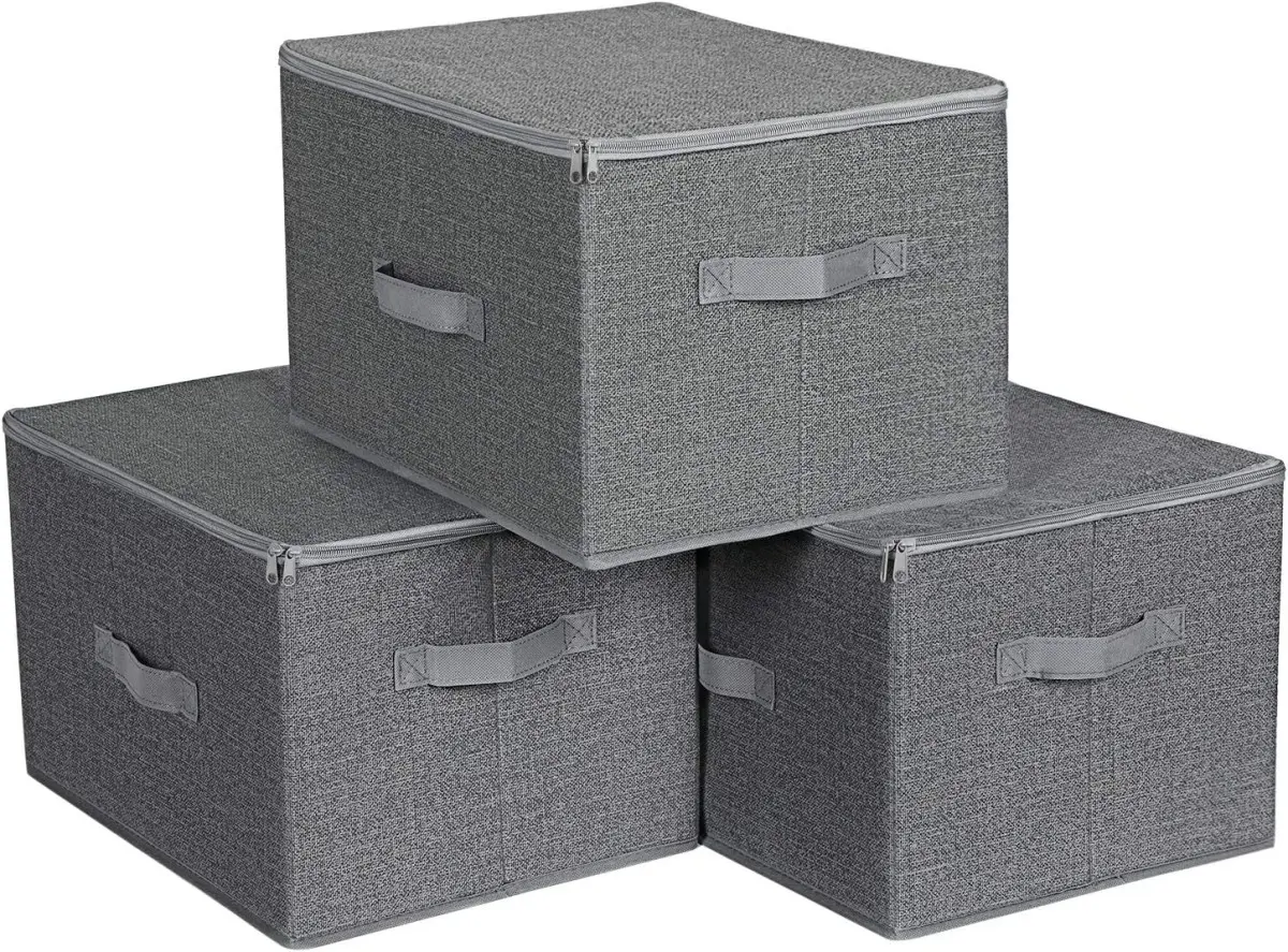 SONGMICS Sada úložných boxů Tripas šedá