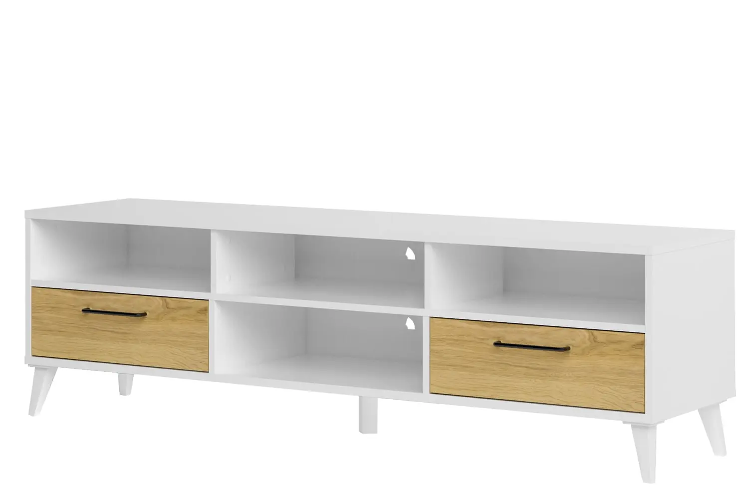 Szynaka Televizní stolek Barris 25 160 cm ořech americký/bílý