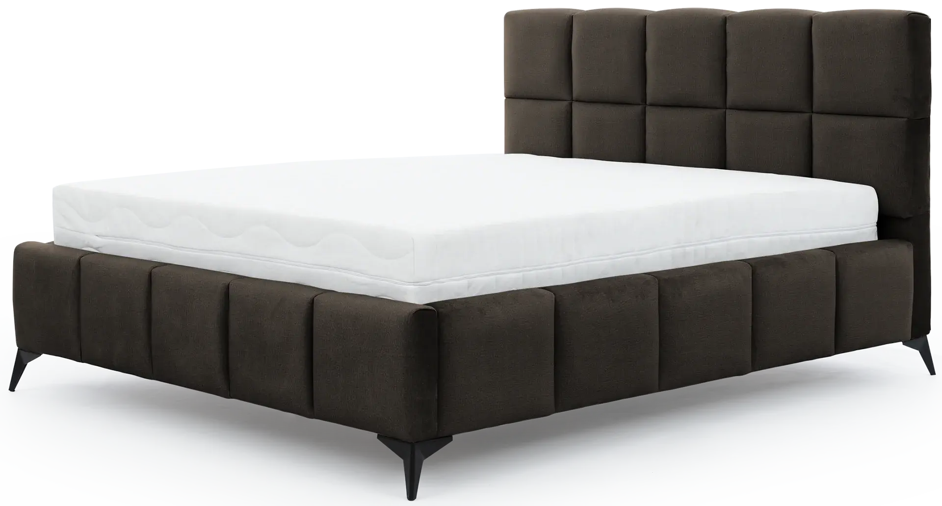 Eltap Dvoulůžková postel MIST 180x200 Velvetmat 22 tmavě hnědá