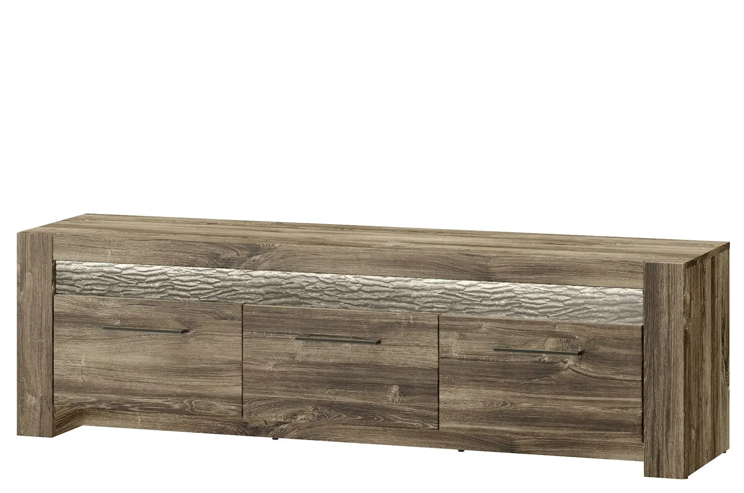 Szynaka Televizní stolek Belveder 25 158 cm s LED osvětlením dub Stirling